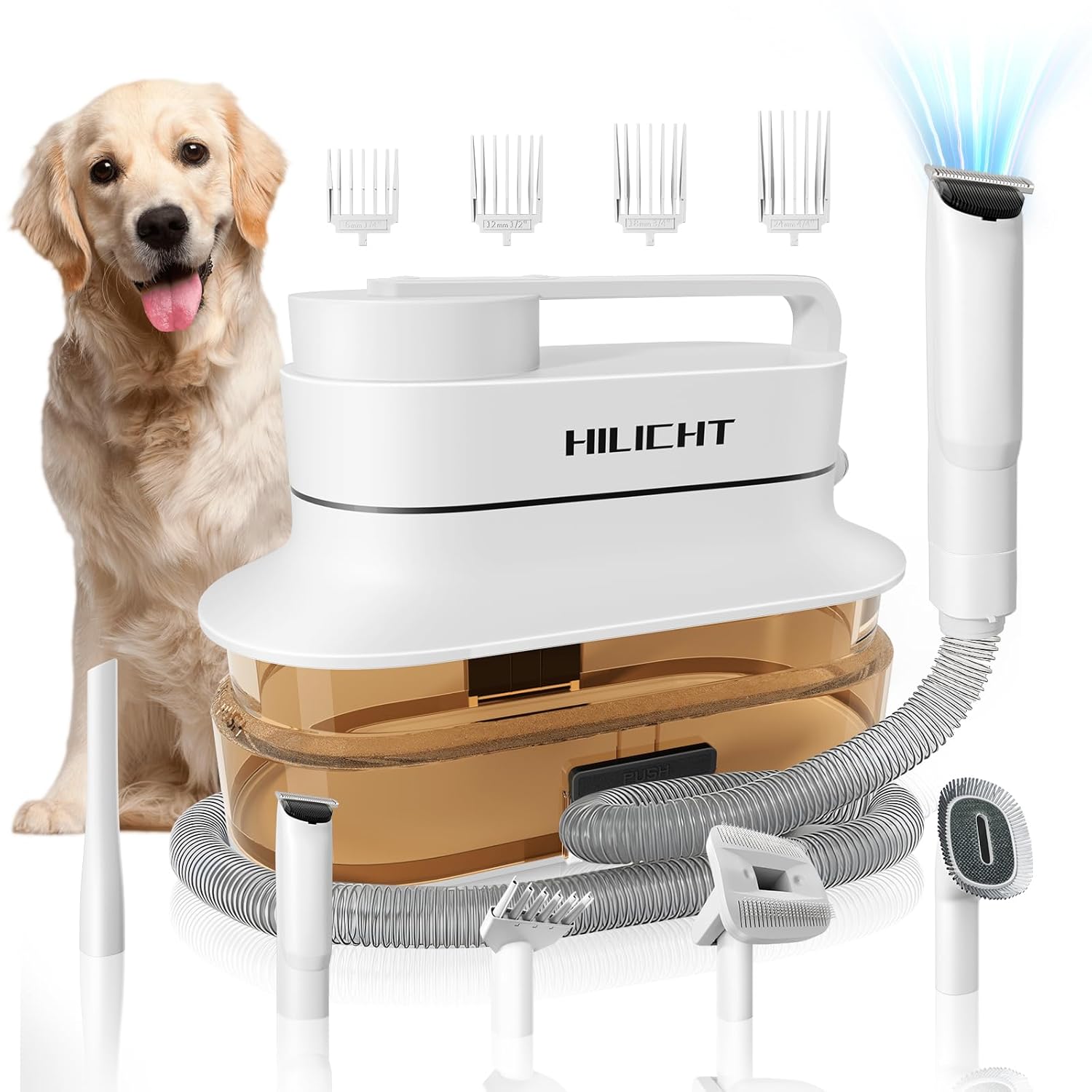 Silent Pet Vacuum with 6 Tools - HILICHT