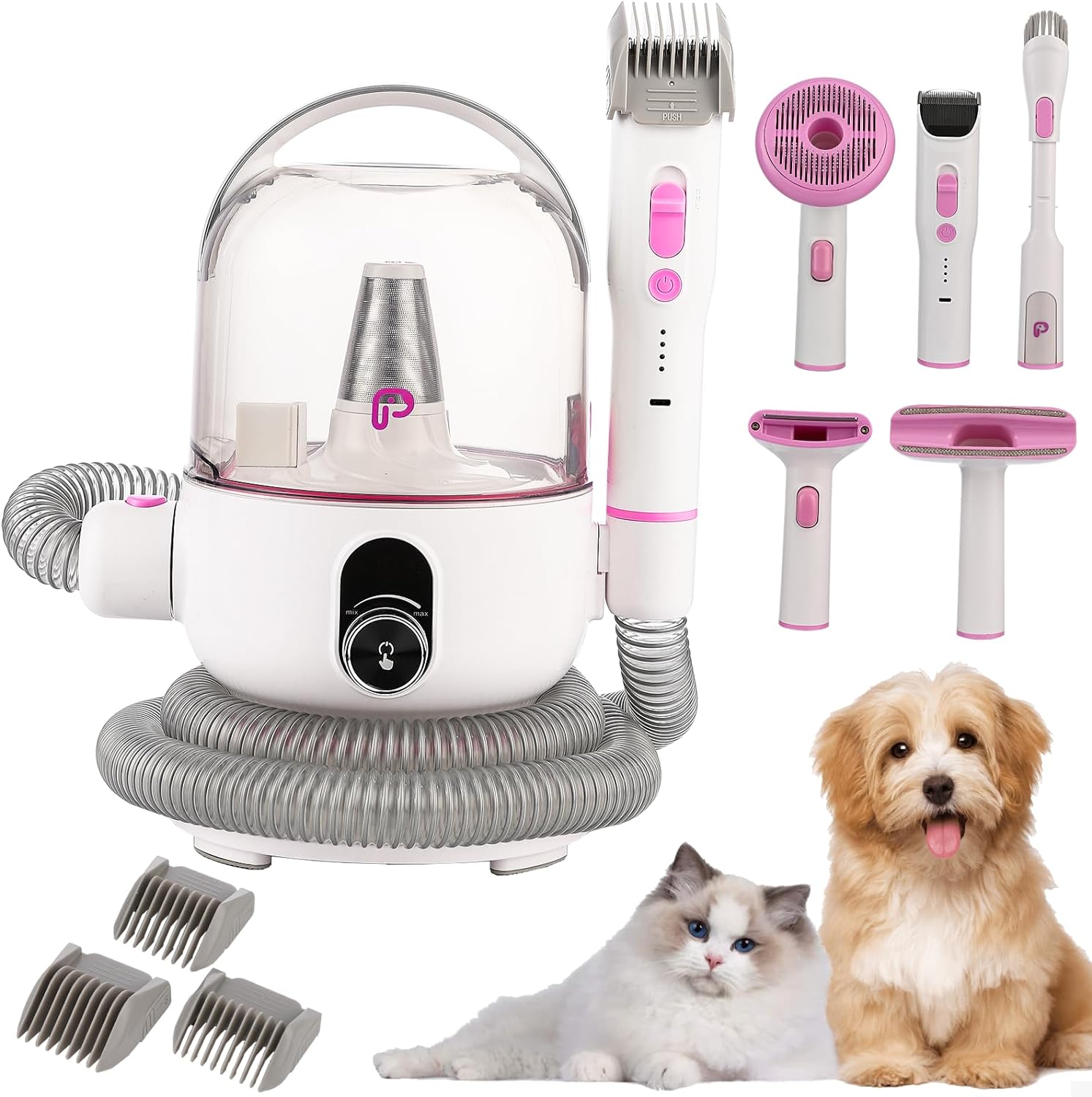 Garvee 13.4Kpa Pet Hair Vacuum & Grooming Kit