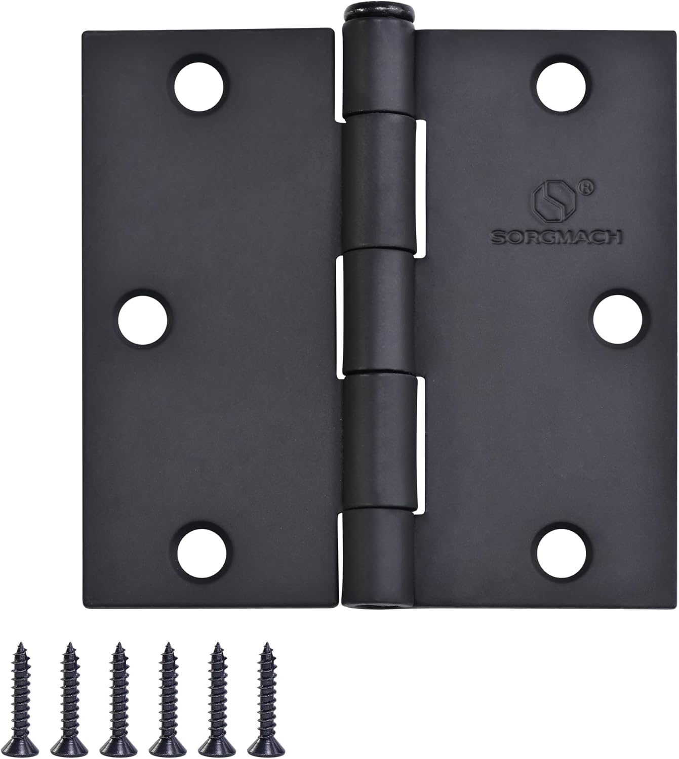 3 1/2 Inch Matte Black Interior Door Hinges for Modern Homes