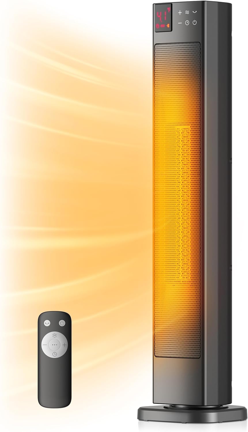 PELONIS 30 Ceramic Tower Heater: Powerful & Safe Heating