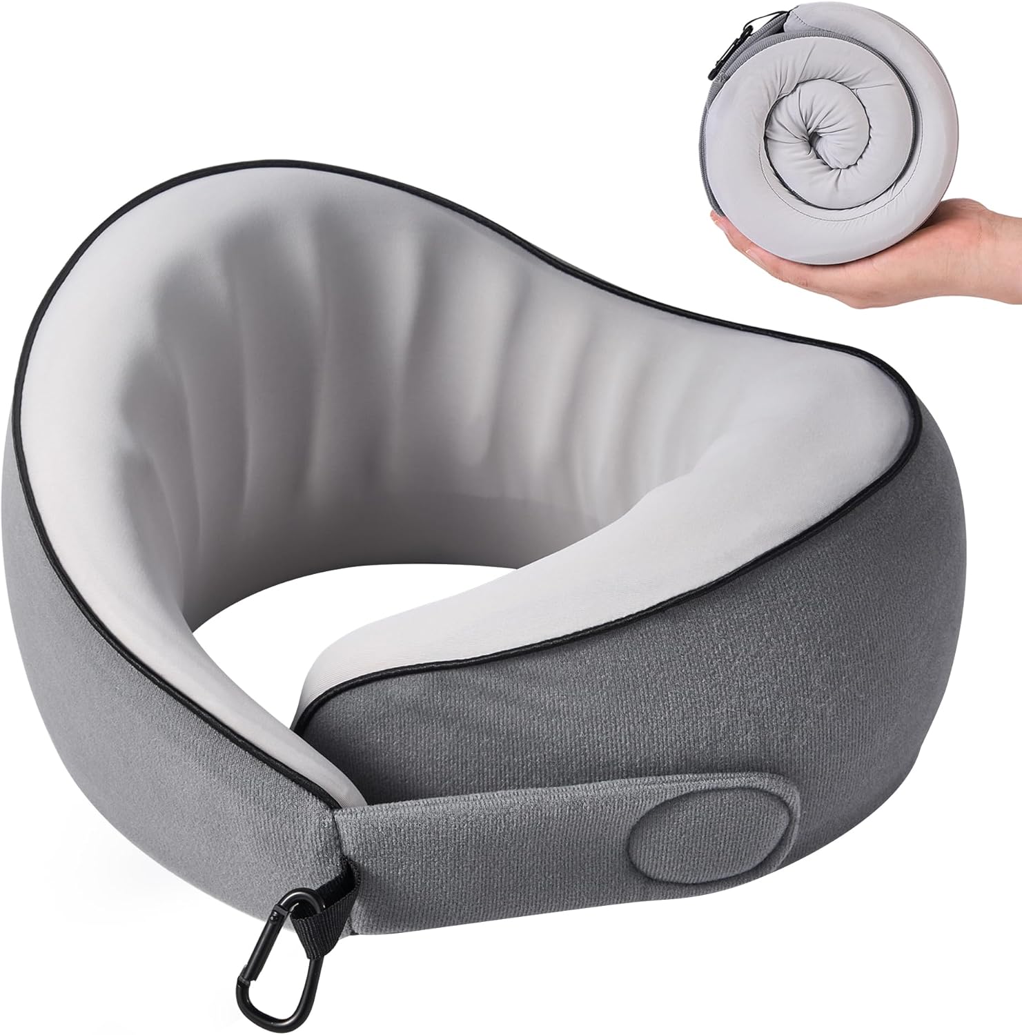 Travel Pillow for Neck Support - Ergonomic Memory Foam Design