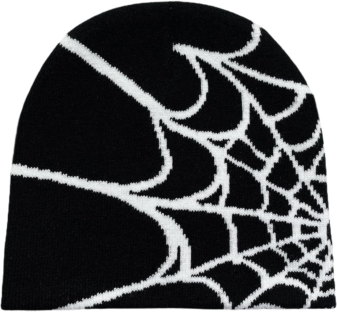 Pooyikoi Gothic Spider Knit Beanie: Winter Warmth