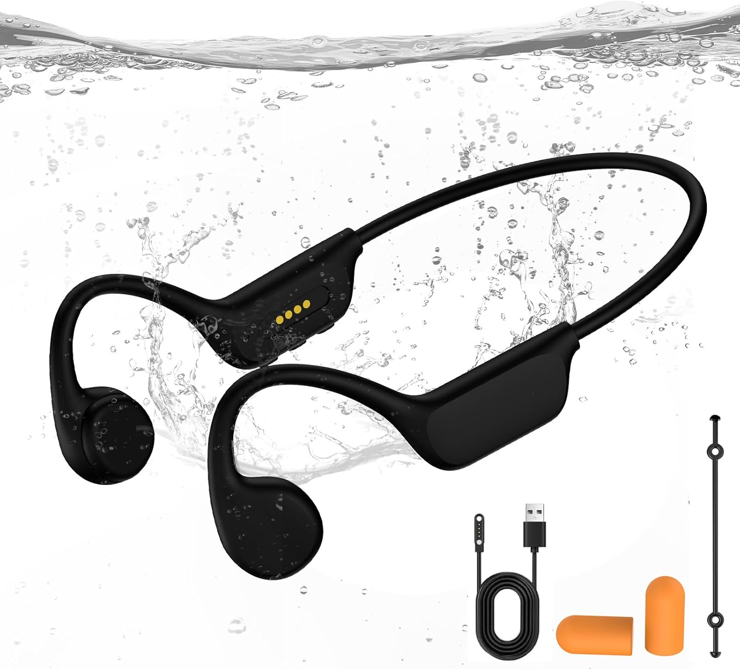 Bone Conduction Swimming Headphones with IPX8 Waterproof Design
