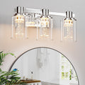 Quntis 3-Light Chrome Bathroom Vanity Light with 5 Color Modes