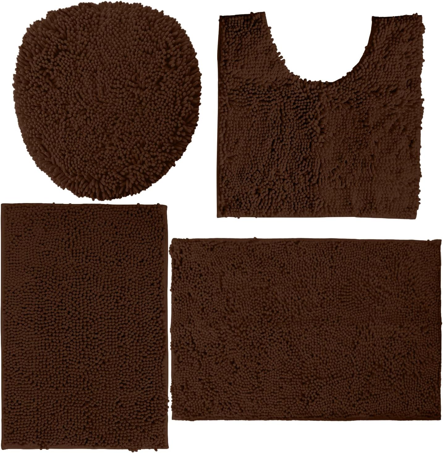LuxUrux 4-Piece Bathroom Rug Set for Comfort and Style
