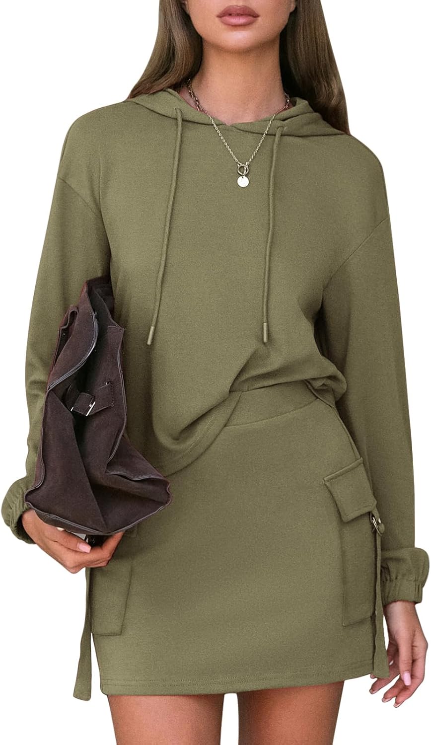 EXLURA Women 2 Piece Sets Cotton Sweatsuits for Fall Style