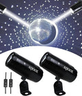 Disco Ball Spotlight 2 Pack Mini Pinspot Lights - Bright White Beam