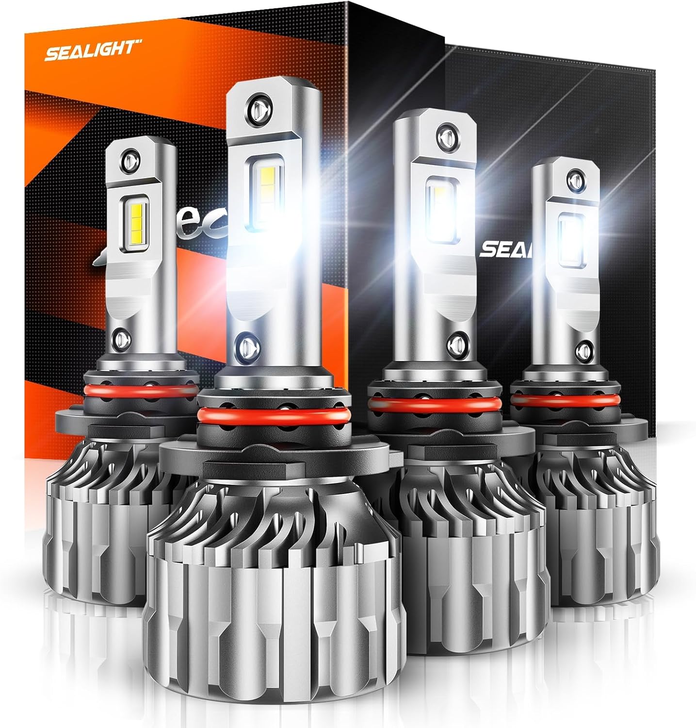 SEALIGHT 9005 9006 Bulbs Combo 66,000LM Ultra-Bright 6500K