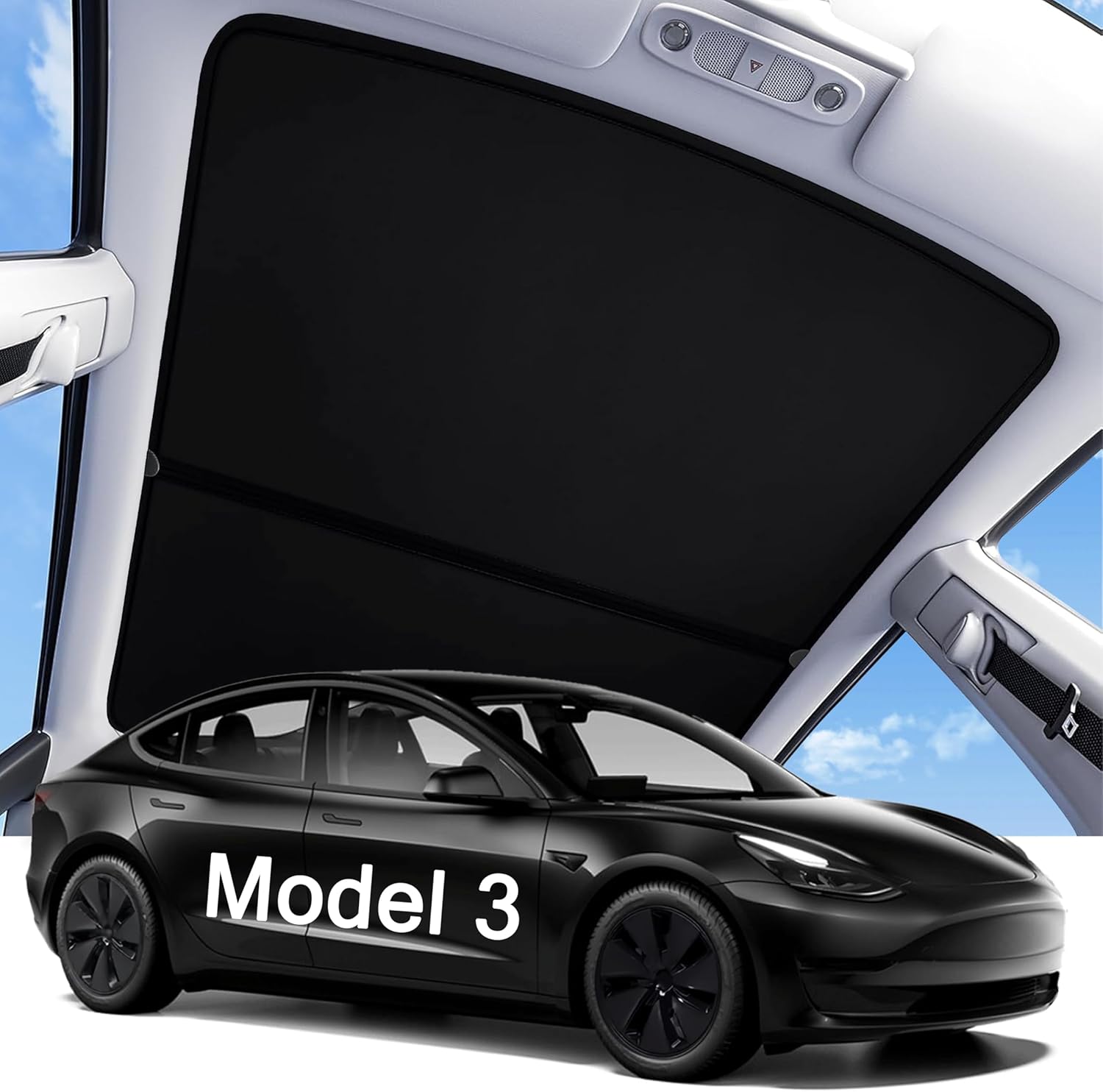 2025 Upgraded Tesla Model 3 Sunshade Roof for Ultimate Comfort