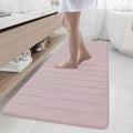 70in x 24in Memory Foam Bath Mat Runner - Ultra Soft Peach