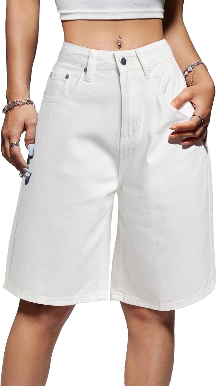 EMMIOL Women Jorts Baggy Jeans for Summer Streetwear Style