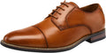 Men's Dress Cap Toe Wingtip Brogue Oxford Shoes - Formal Comfort