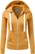 DOUBLJU Lightweight Thin Zip-Up Hoodie Jacket for Women - Soft Women's