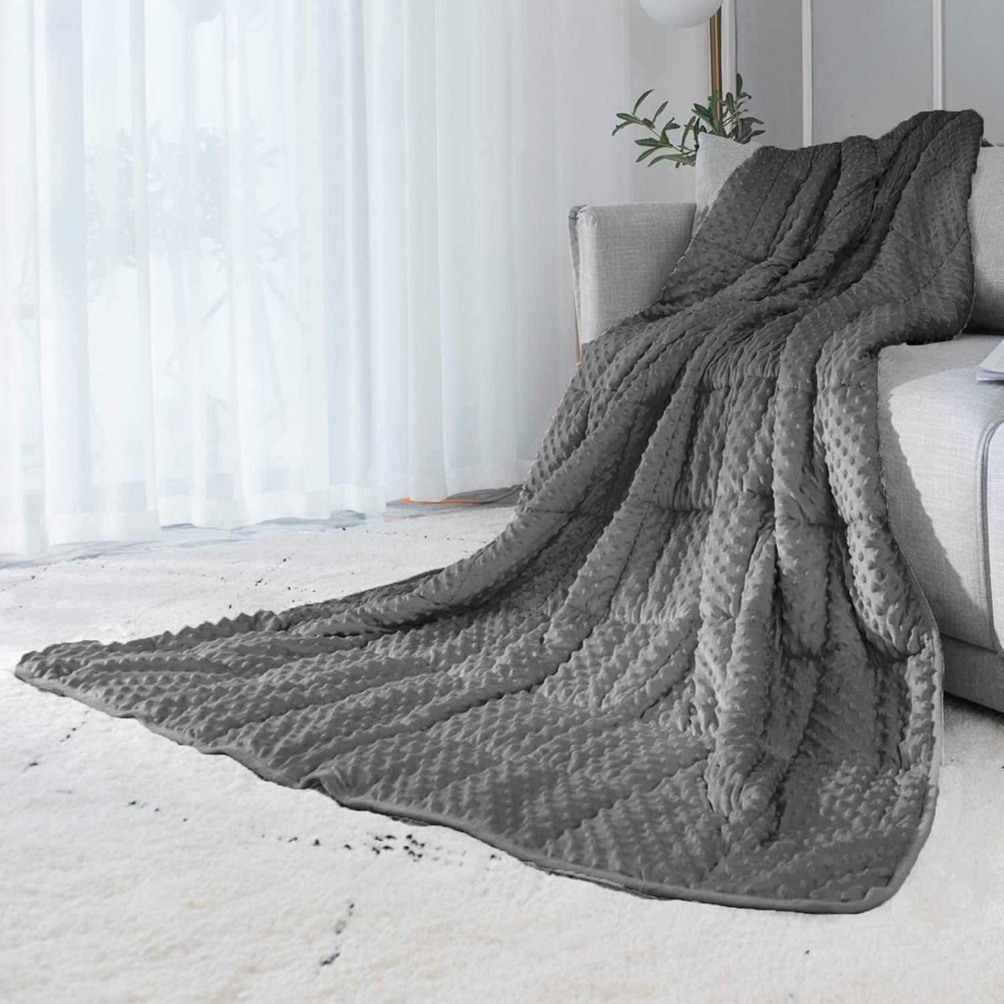 Reversible Weighted Blanket for All Season by ALANSMA - 7Lb