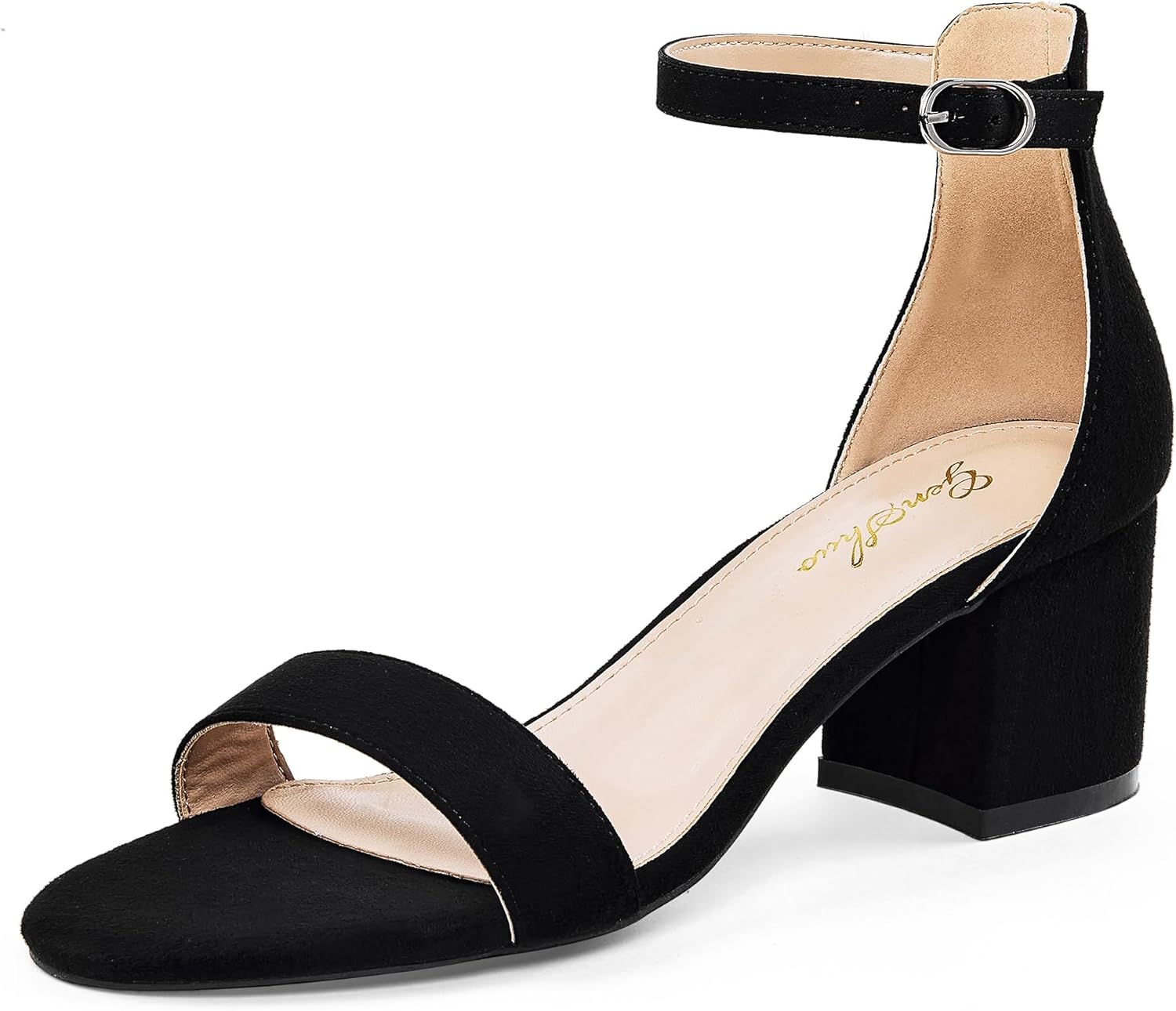 GENSHUO Women's Low Kitten Heel Sandals for Any Occasion