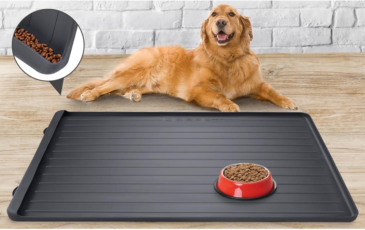 Large Dog Mat for Food and Water - Waterproof Feeding Solution