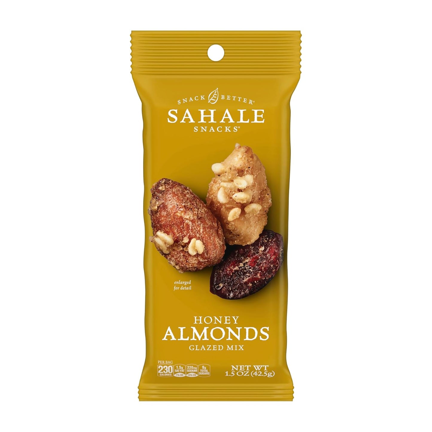 Sahale Snacks Honey Almonds Glazed Mix - Gourmet Nut Snack