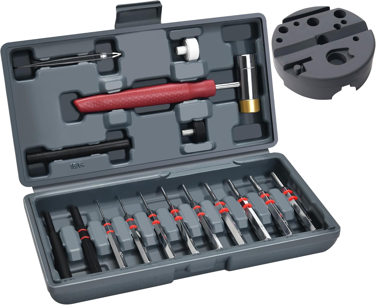 Pin Punch Set with Replaceable Hammer for Mechanical Repairs