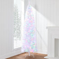 Pre-Lit White Pencil Christmas Tree for Festive Holiday Decor