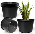 7 Gallon Plastic Nursery Pots 15 in Round Plant Pots - 5 Pack
