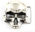 Skull belt buckle Solid German silver nickel silver - Handmade casted