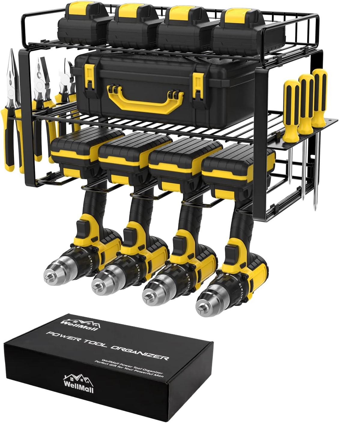 Compact Wall-Mounted Power Tool Holder