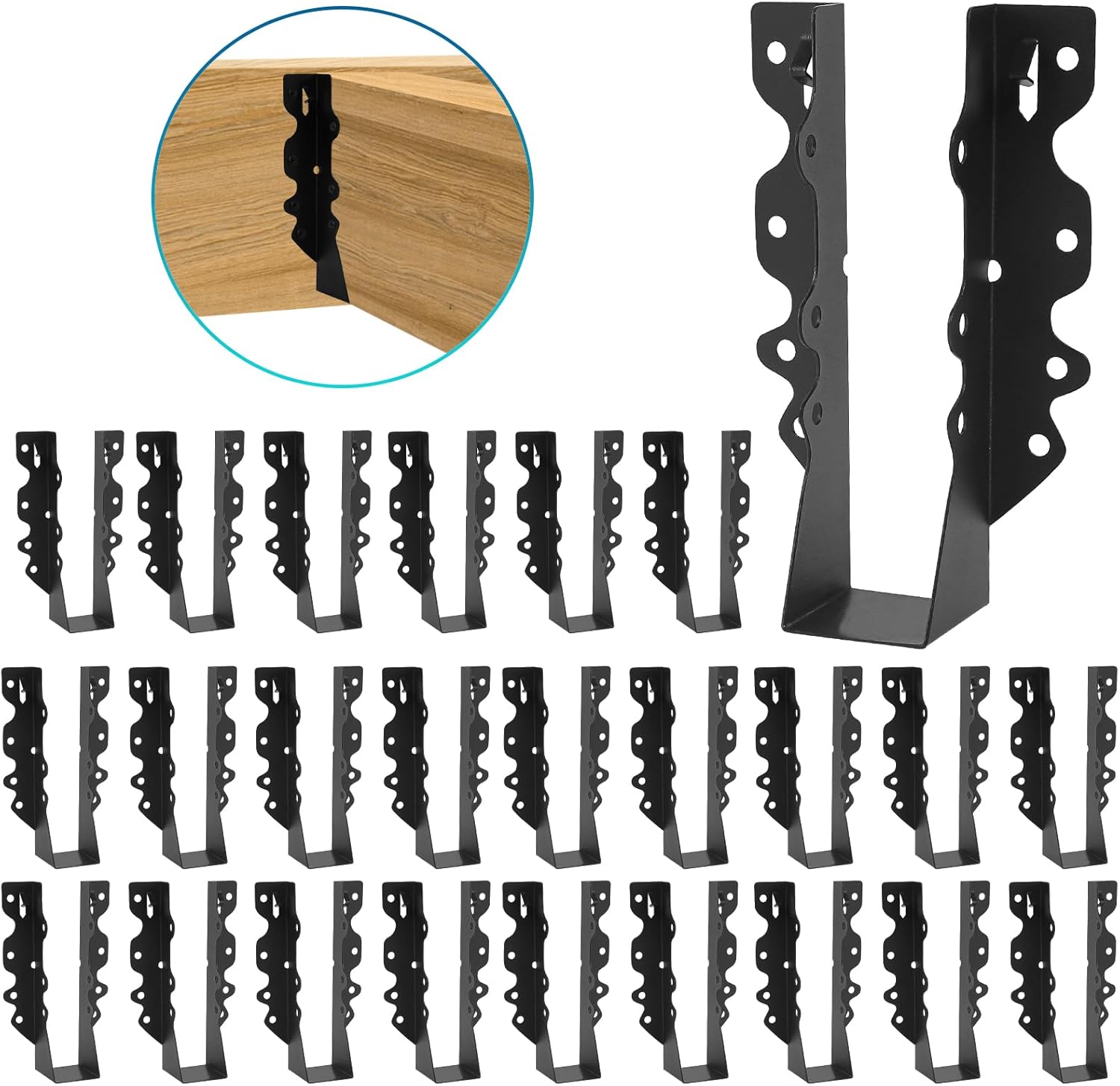 24PCS 2x8 Joist Hangers for Strong and Secure Wood Connections