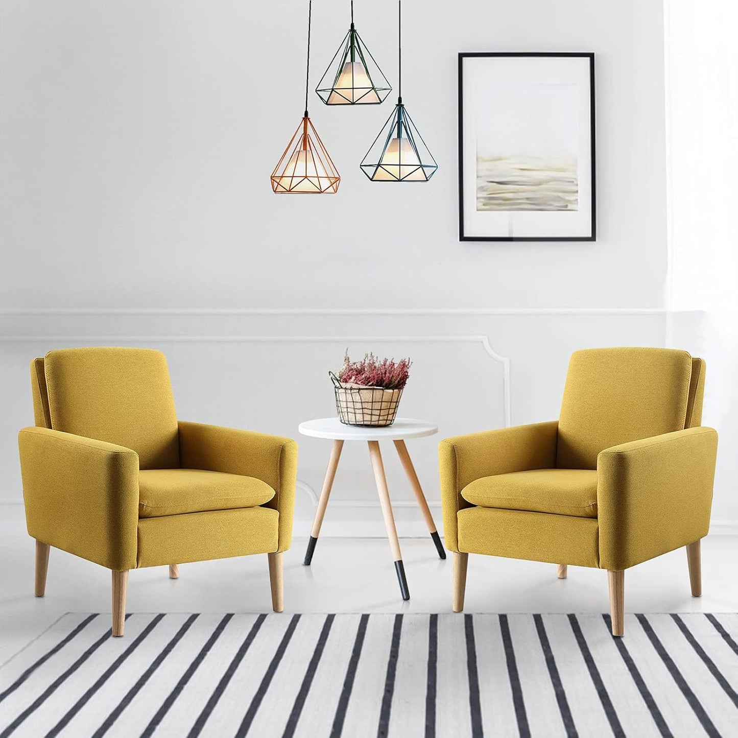 Cozy Modern Accent Chairs - Set of 2 | Lohoms