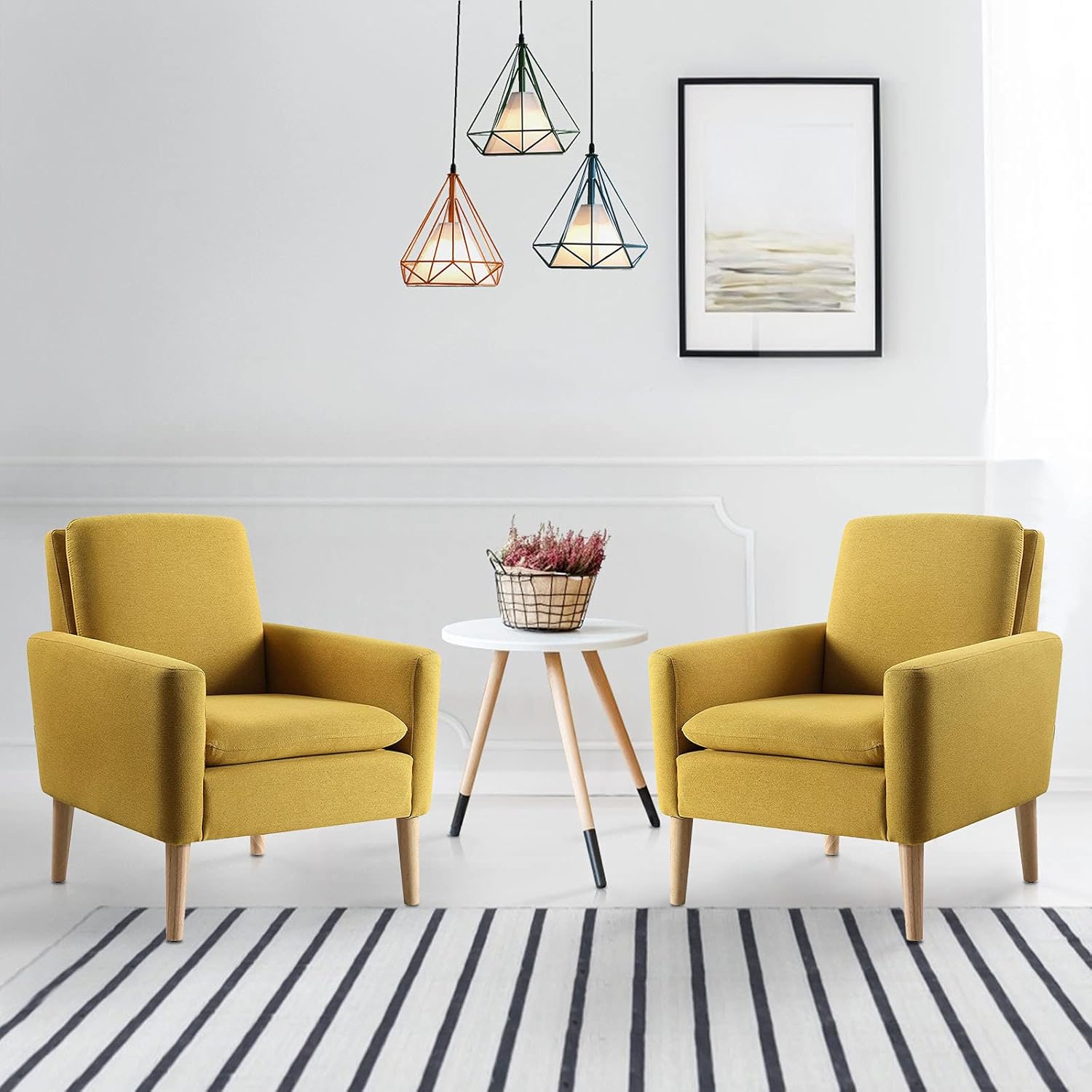 Cozy Modern Accent Chairs - Set of 2 | Lohoms