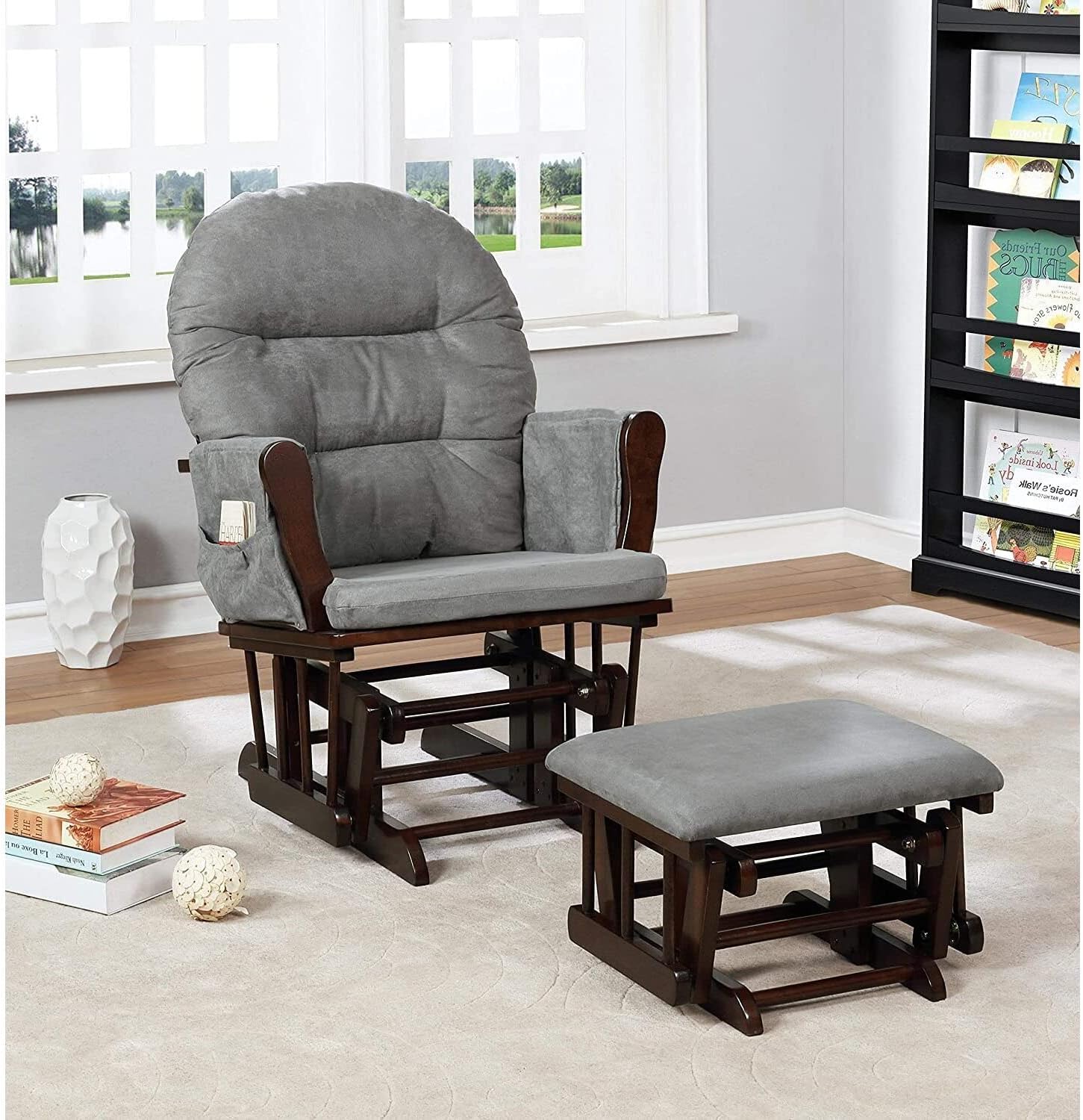Naomi Home Reclining Nursery Glider Set - Modern Comfort