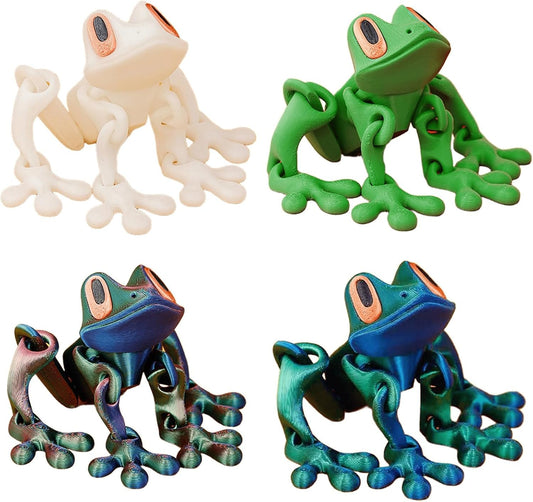 3D Printed Magnetic Frog Decor for Fridge, Locker, or Office