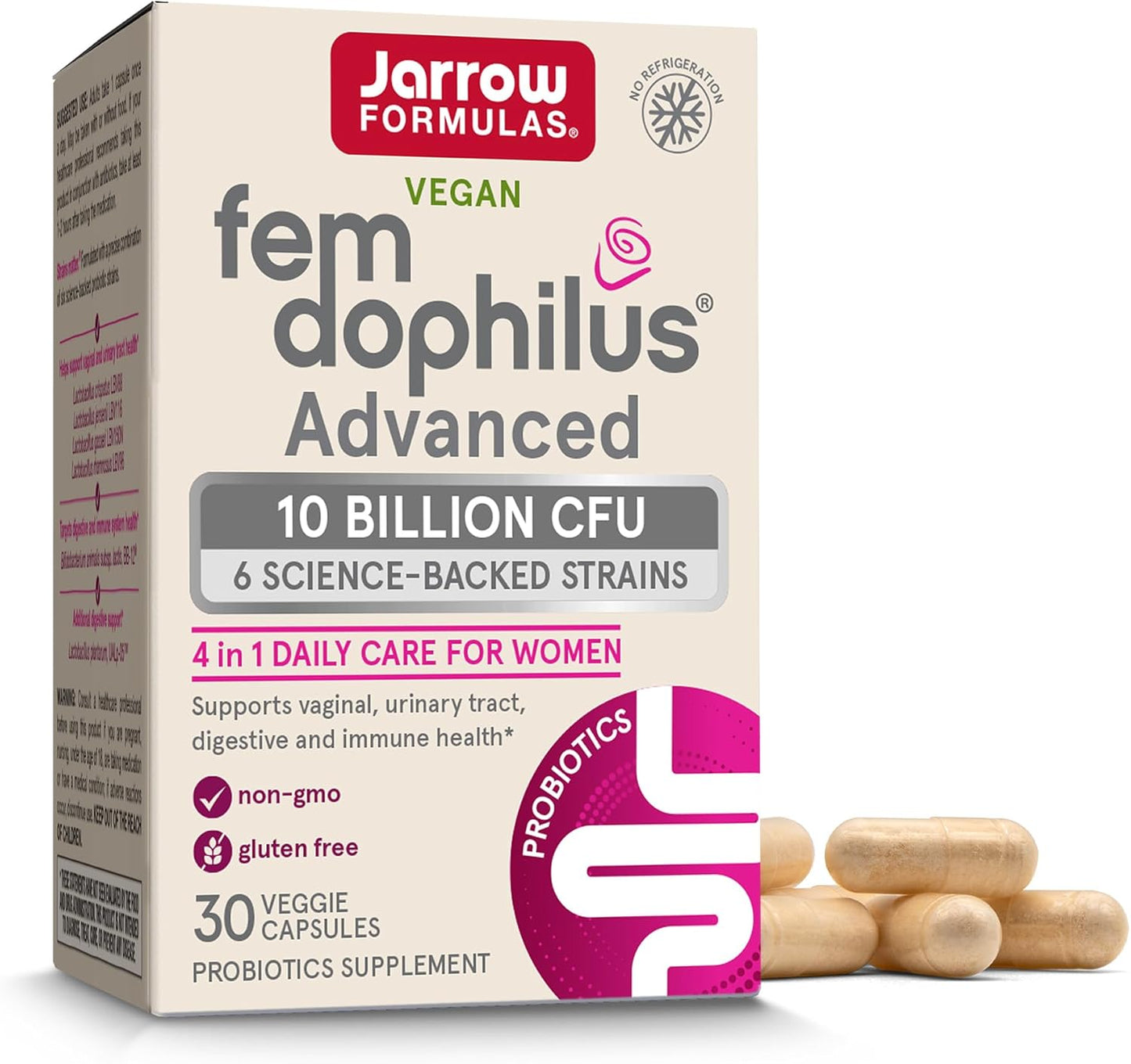 Fem-Dophilus Probiotics for Vaginal, Digestive & Immune Health