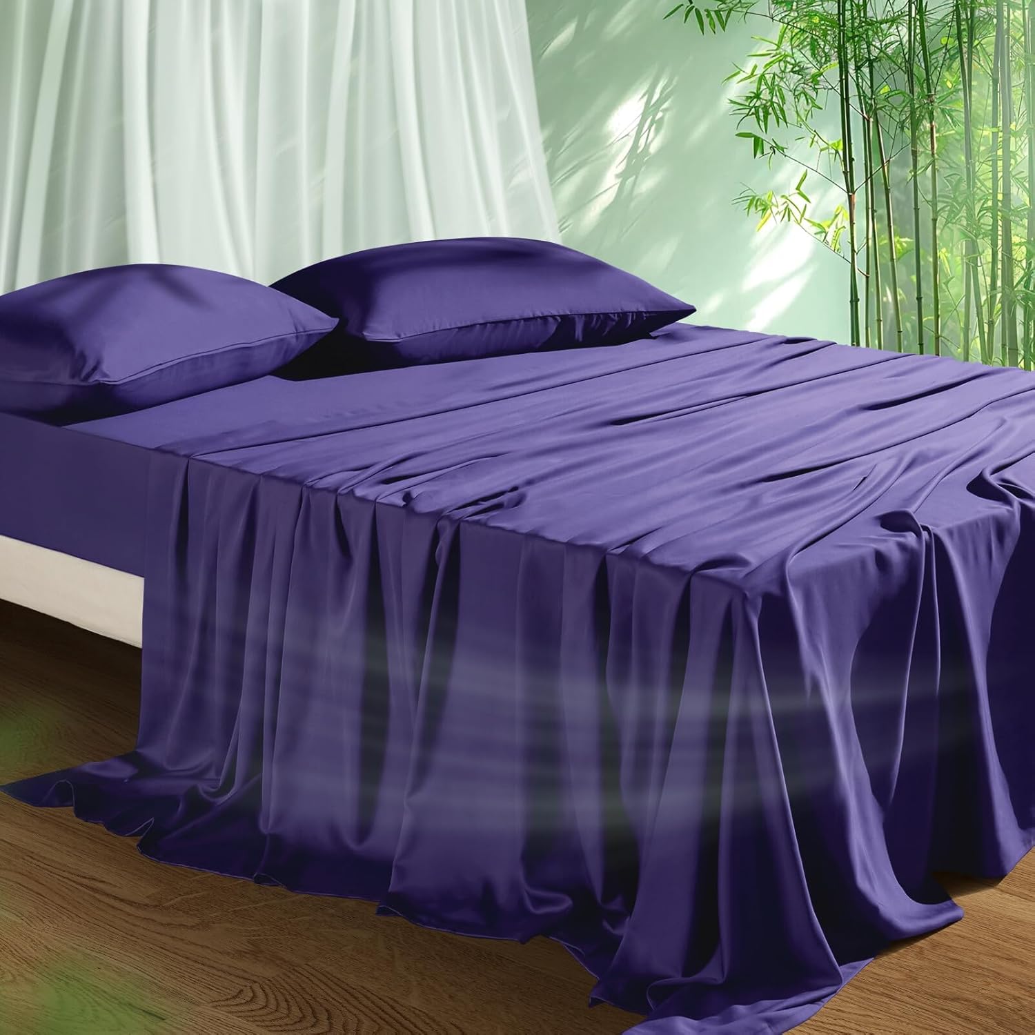 Cooling Sheets Set King Size for Hot Sleepers - Silky Soft Bedding