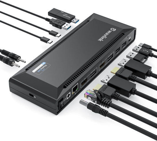 WAVLINK DisplayLink Docking Station for Dual 4K@60Hz Monitors