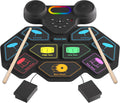 Electronic Drum Set with 9 Pads and Built-in Foot Pedals