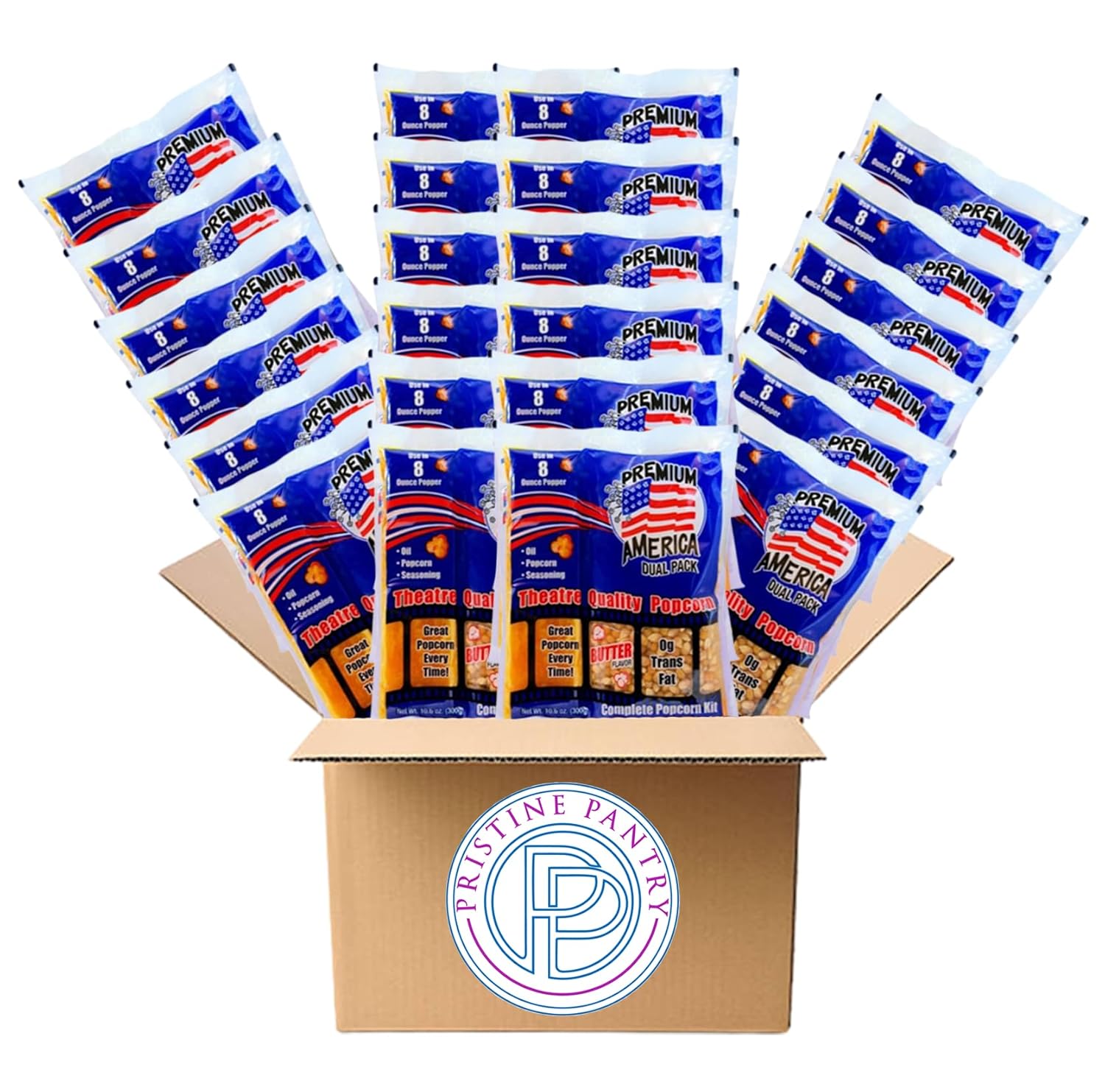 USA Made Popcorn Packs - Buttery Salt & Oil - 24 Bags
