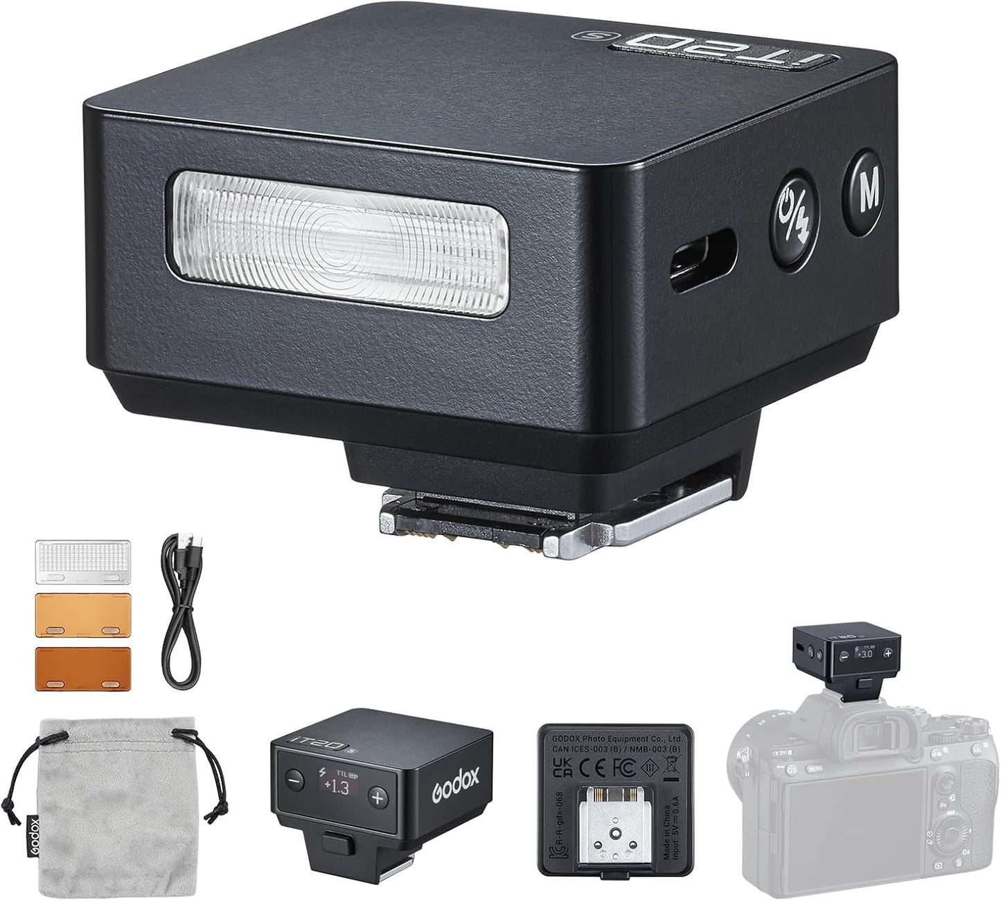 GODOX iT20 S Mini Flash for Sony: Compact TTL Camera Flash