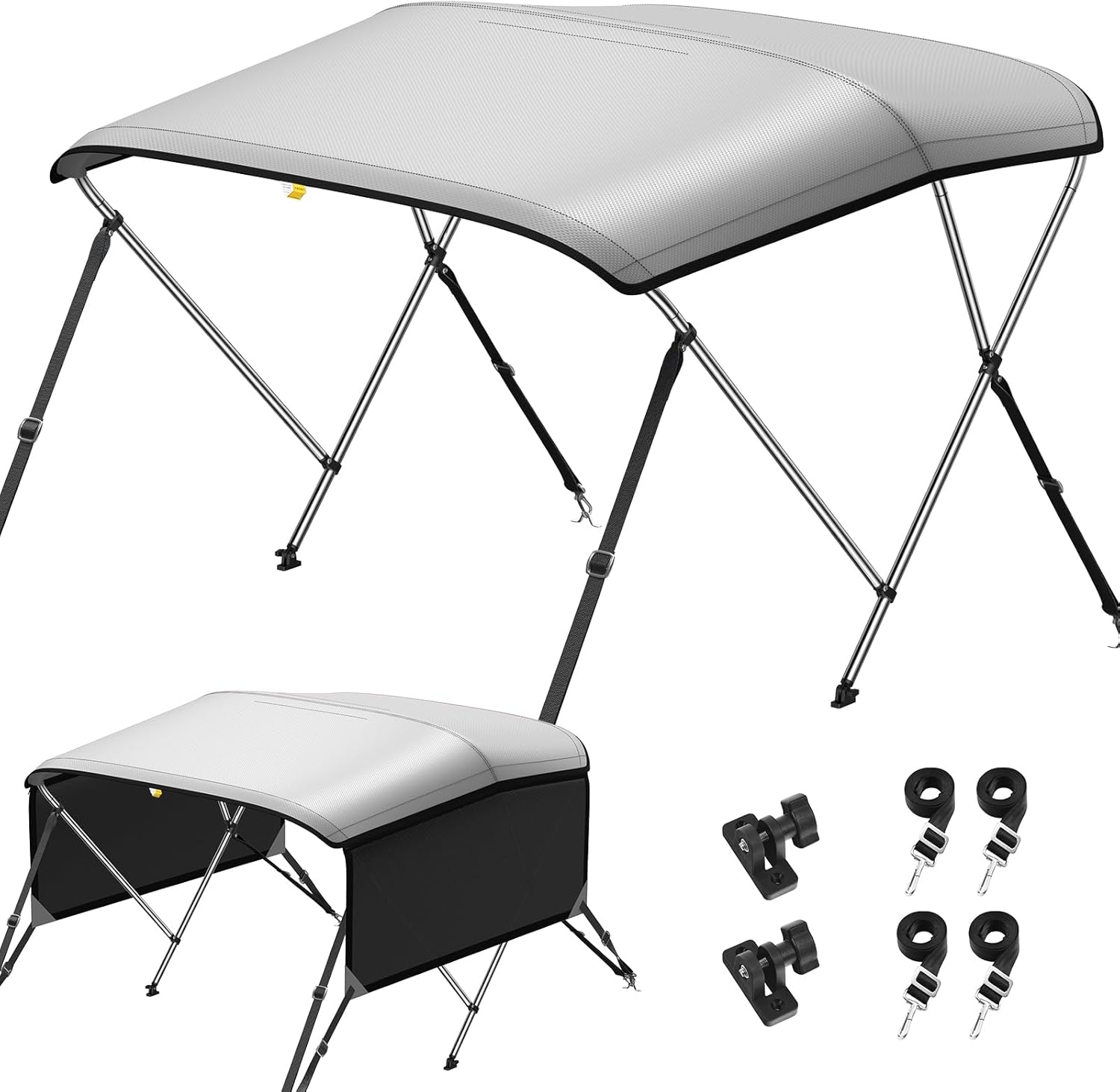 KAKIT 3 4 Bow Bimini Tops for Boats with Heavy Duty Cover