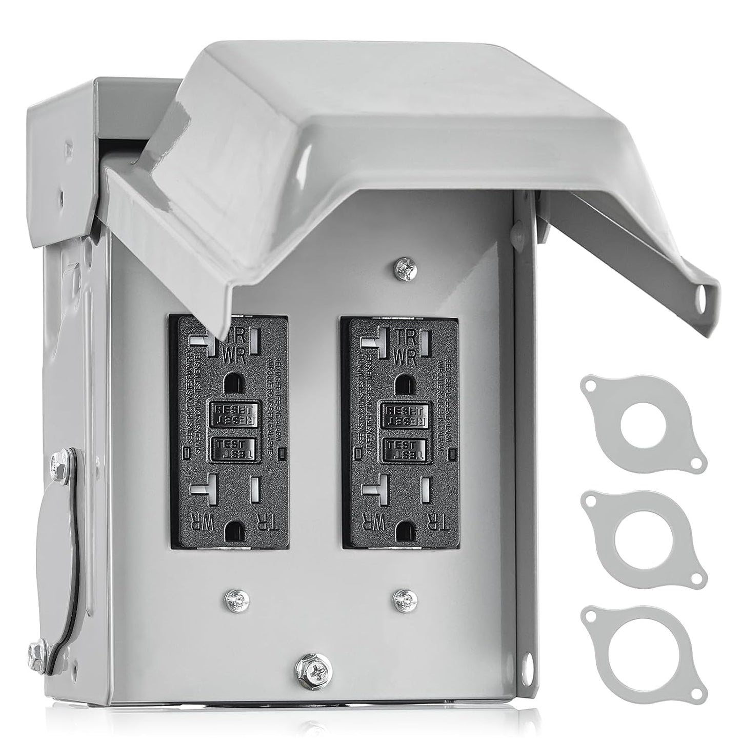 SURAIELEC Outdoor Outlet Box Waterproof with Dual 20 AMP GFCI