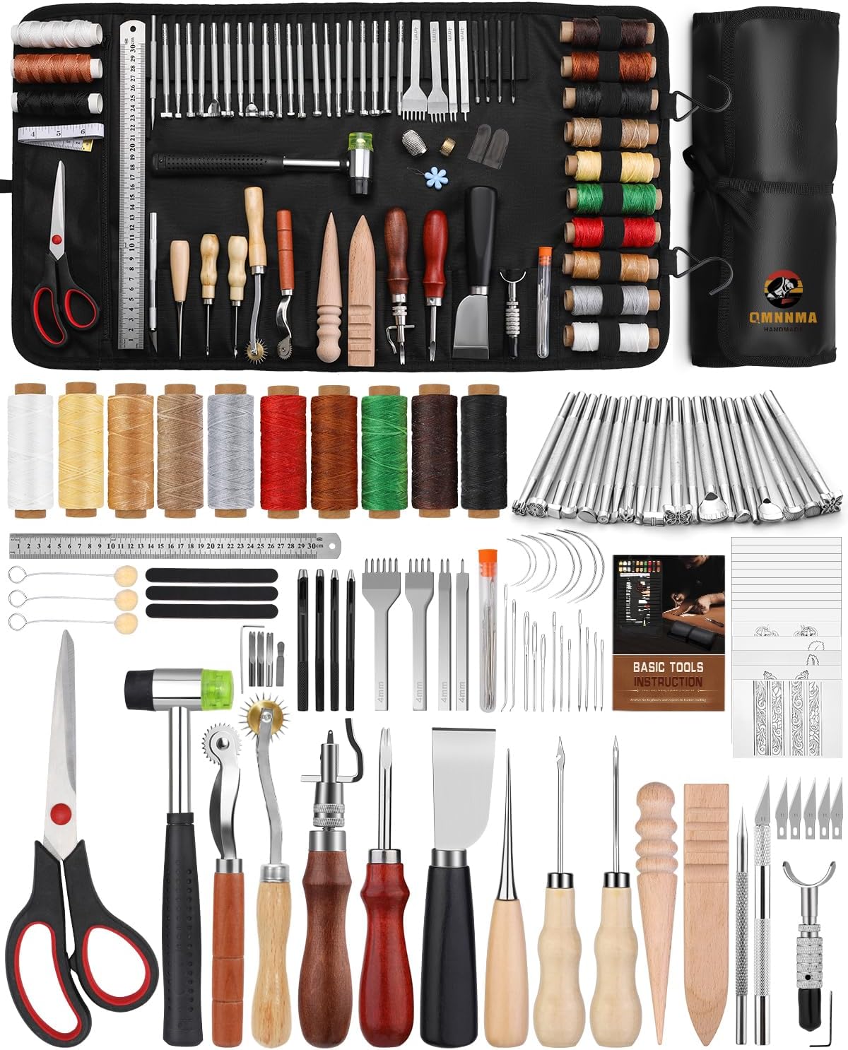102PCS Leather Working Tools Kit for Crafting and Sewing