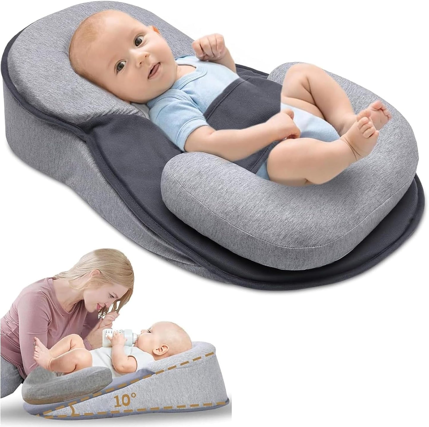 Rest Nest Baby Lounger Pillow for Infant Support and Comfort