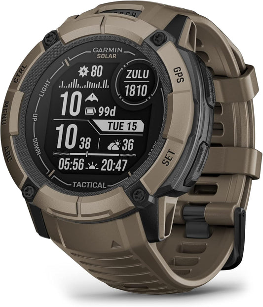 Garmin Instinct 2X Solar - Tactical Edition - Solar-Powered Smartwatch