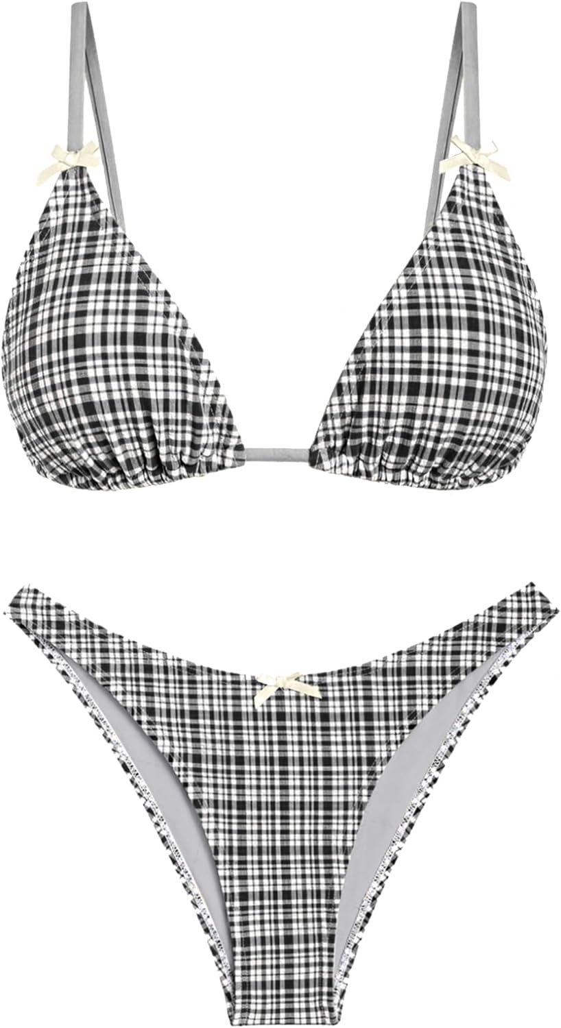 Seamoly Women's Bikini Sets with Tie Back Bowknot for Summer Fun