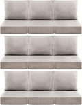 Luxury 6-Inch Outdoor Cushions for Patio Furniture Set of 9