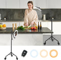 LUXSURE Ring Light Tripod for iPhone - Movable Overhead Mount