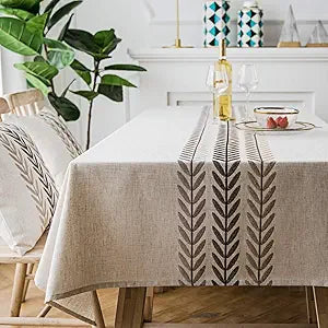 LINENLUX Stylish Square Tablecloth for Kitchen Dinning Table