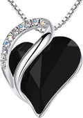 Birthstone Heart Crystal Pendant Necklace for Women - Infinity Love