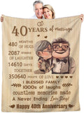 40th Anniversary Blanket Gifts 50in x 60in - Soft Ruby Throw