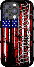 Tattered Reversed USA Flag iPhone 14 Pro Case - Rugged Shield