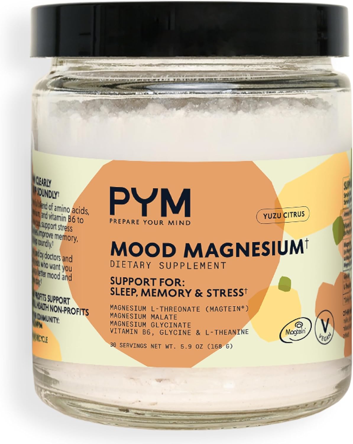 PYM Mood Magnesium Powder for Stress Relief and Sleep Support